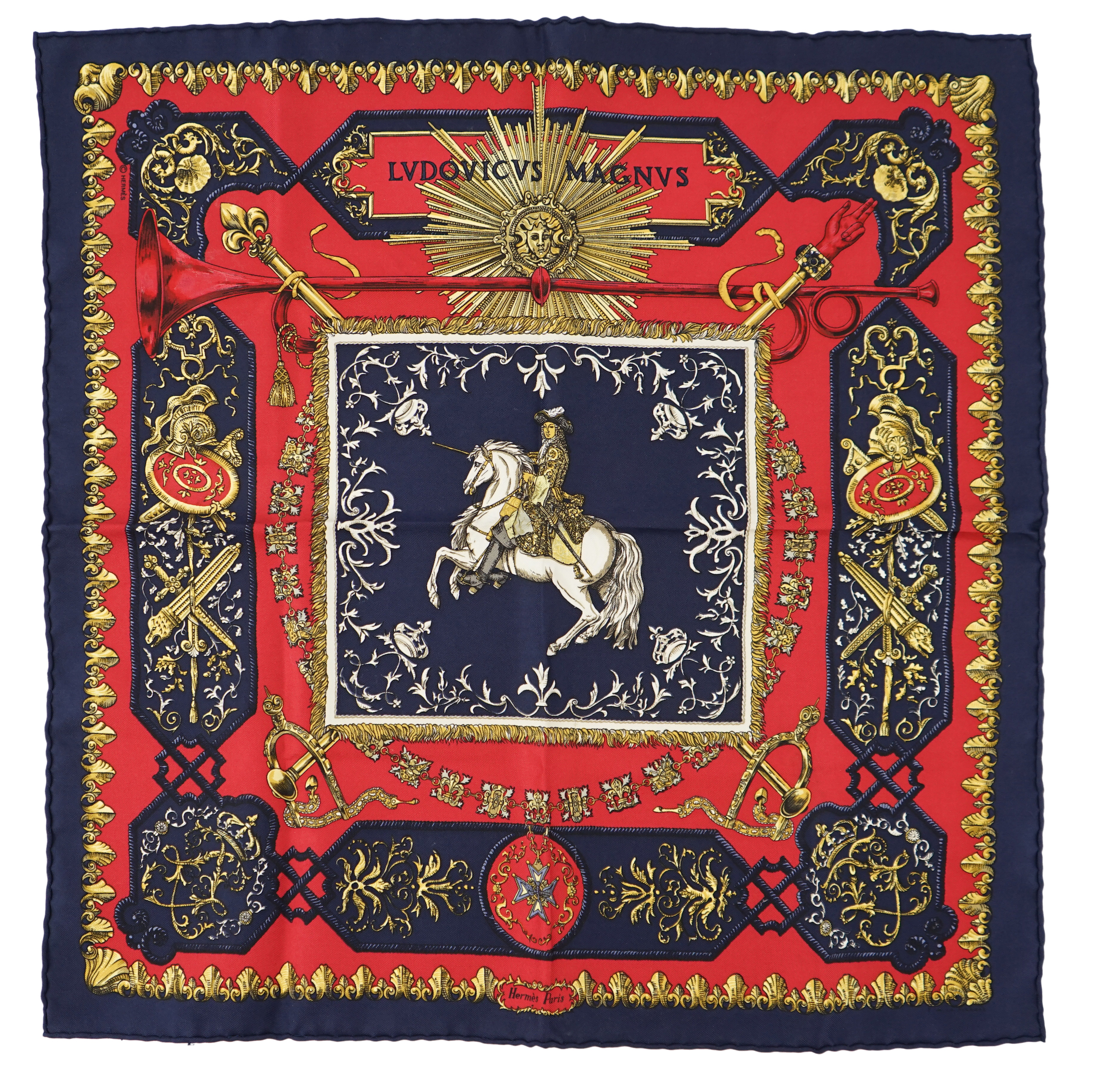 A Hermès Gavroche 45 silk neckerchief, 45cm x 45cm